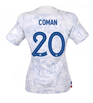 Frankrike Kingsley Coman #20 Bortedrakt Kvinner VM 2022 Kortermet